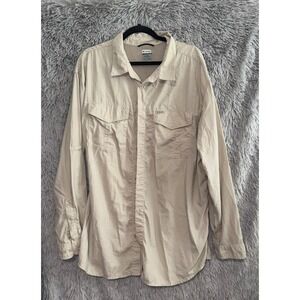 Columbia Titanium Men's XXL 2TG Beige Long Sleeve Outdoor Fishing Shirt‎